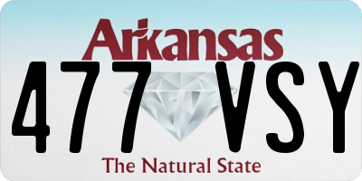 AR license plate 477VSY