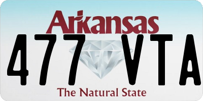 AR license plate 477VTA