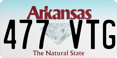 AR license plate 477VTG