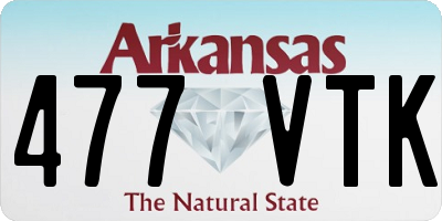 AR license plate 477VTK