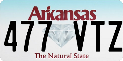 AR license plate 477VTZ