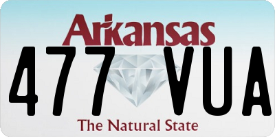 AR license plate 477VUA