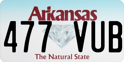 AR license plate 477VUB