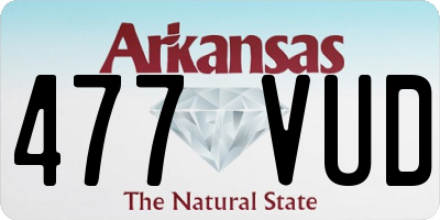 AR license plate 477VUD