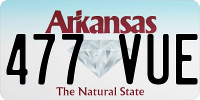 AR license plate 477VUE