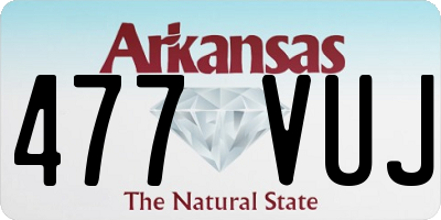 AR license plate 477VUJ
