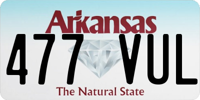AR license plate 477VUL