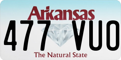 AR license plate 477VUO