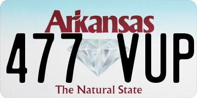 AR license plate 477VUP