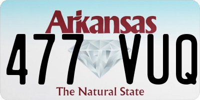 AR license plate 477VUQ