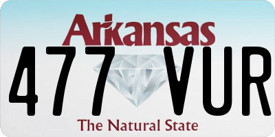 AR license plate 477VUR