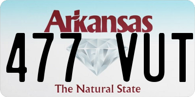 AR license plate 477VUT