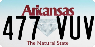 AR license plate 477VUV