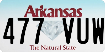 AR license plate 477VUW