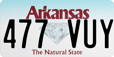 AR license plate 477VUY