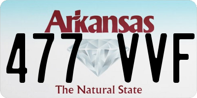 AR license plate 477VVF
