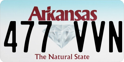 AR license plate 477VVN