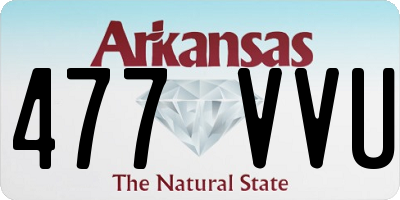 AR license plate 477VVU