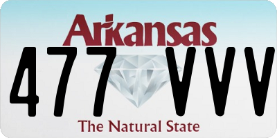 AR license plate 477VVV