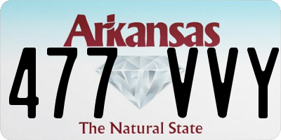 AR license plate 477VVY