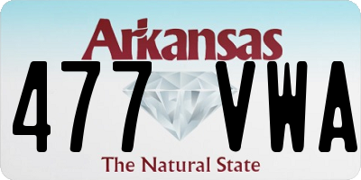 AR license plate 477VWA