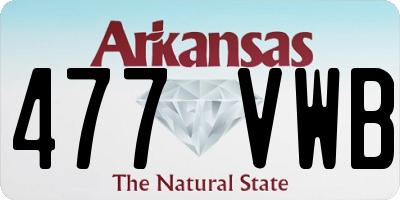 AR license plate 477VWB
