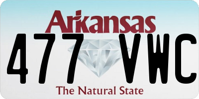 AR license plate 477VWC
