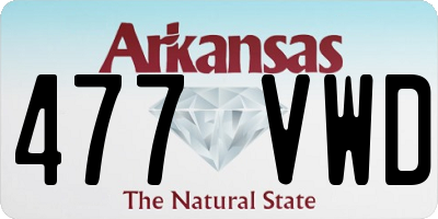 AR license plate 477VWD