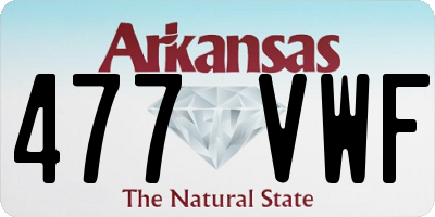 AR license plate 477VWF