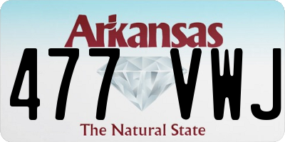 AR license plate 477VWJ