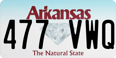 AR license plate 477VWQ