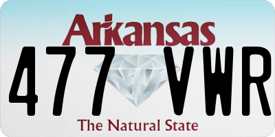 AR license plate 477VWR