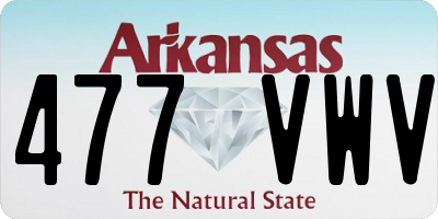 AR license plate 477VWV