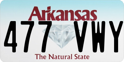 AR license plate 477VWY