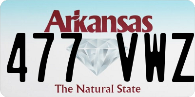 AR license plate 477VWZ
