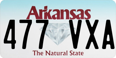 AR license plate 477VXA