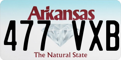 AR license plate 477VXB