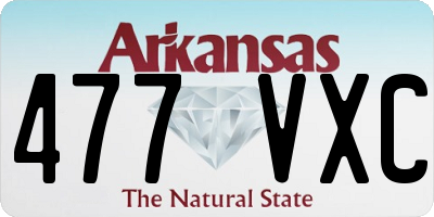 AR license plate 477VXC