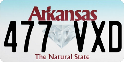 AR license plate 477VXD
