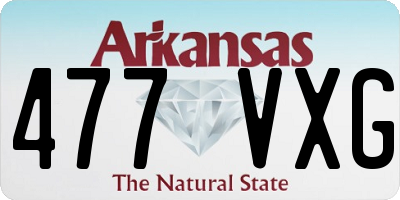 AR license plate 477VXG