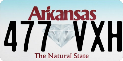 AR license plate 477VXH
