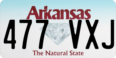 AR license plate 477VXJ