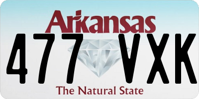 AR license plate 477VXK