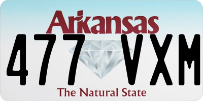 AR license plate 477VXM