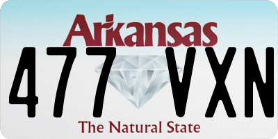 AR license plate 477VXN