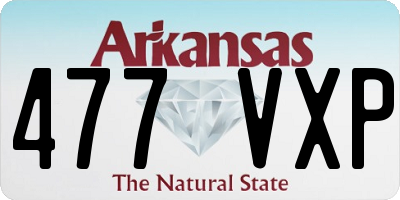 AR license plate 477VXP