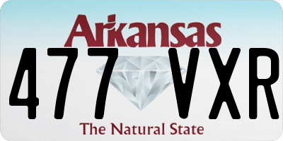 AR license plate 477VXR