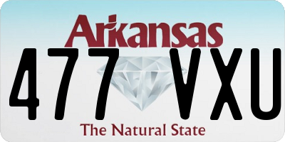 AR license plate 477VXU
