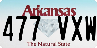 AR license plate 477VXW