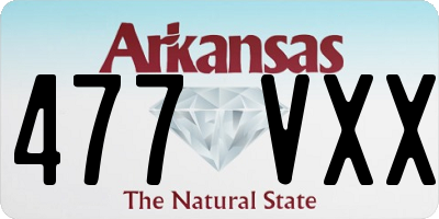 AR license plate 477VXX